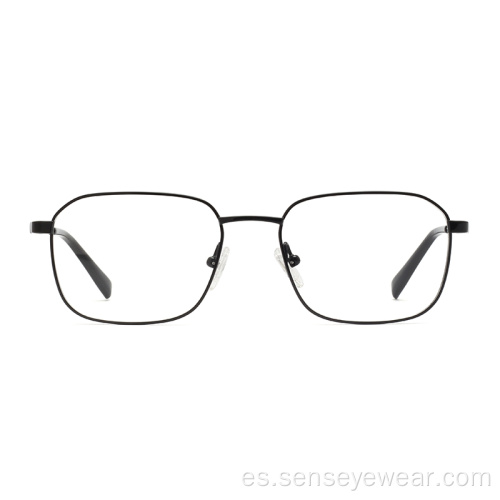 Gafas de marco de lentes ópticas de titanio cuadrado unisex